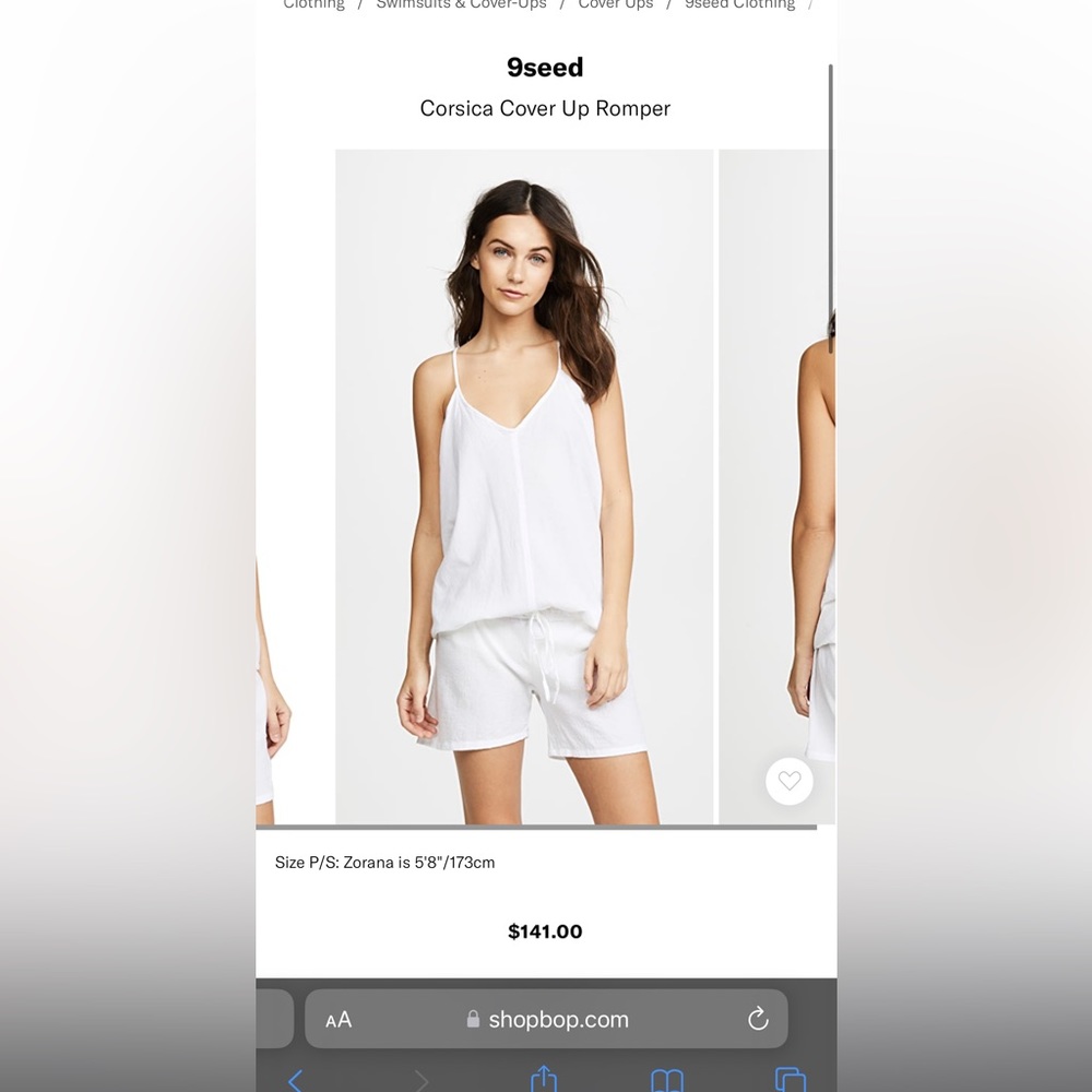 9seed Corsica cover up romper NWT size M/L